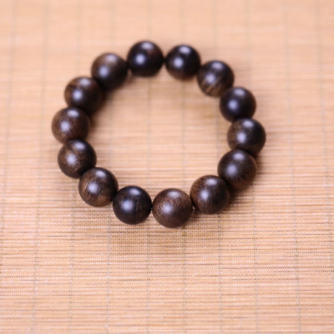 沉香中国香博园沉香越南芽庄玉化瘤疤白棋1.6单圈手串qy800617