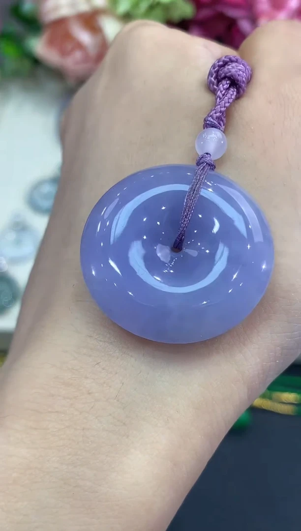 吊坠(不含链)未镶嵌翡翠B103  紫货有色差