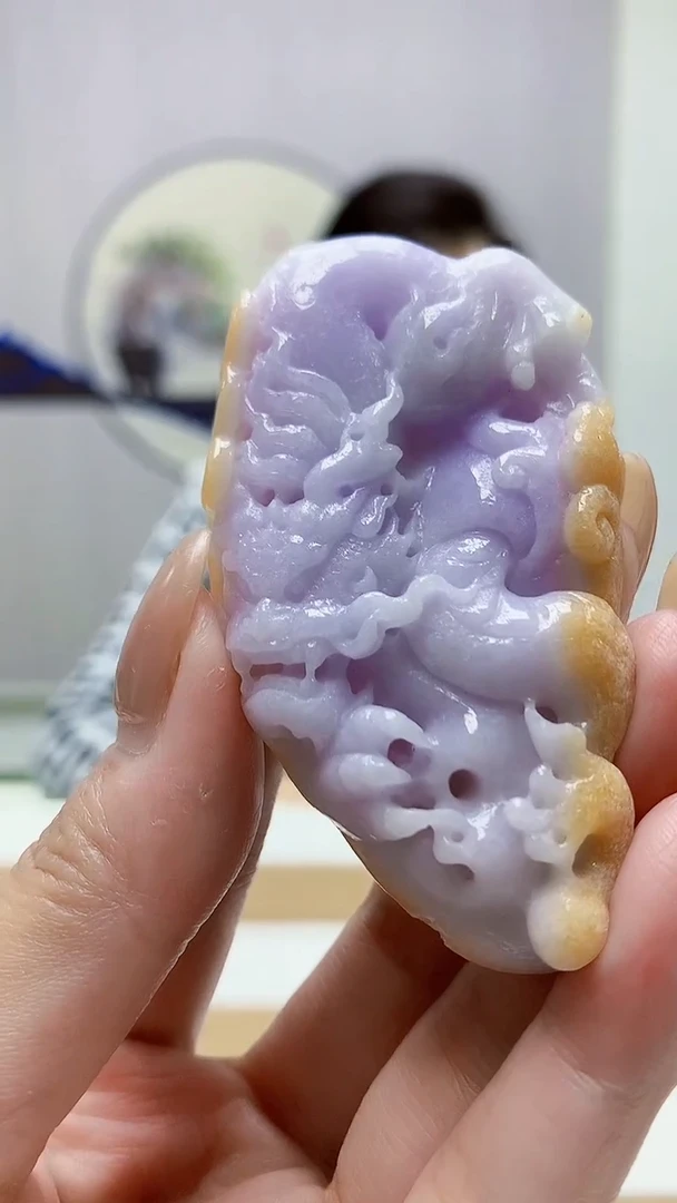 未镶嵌定制翡翠5160MM-毛货挂件17