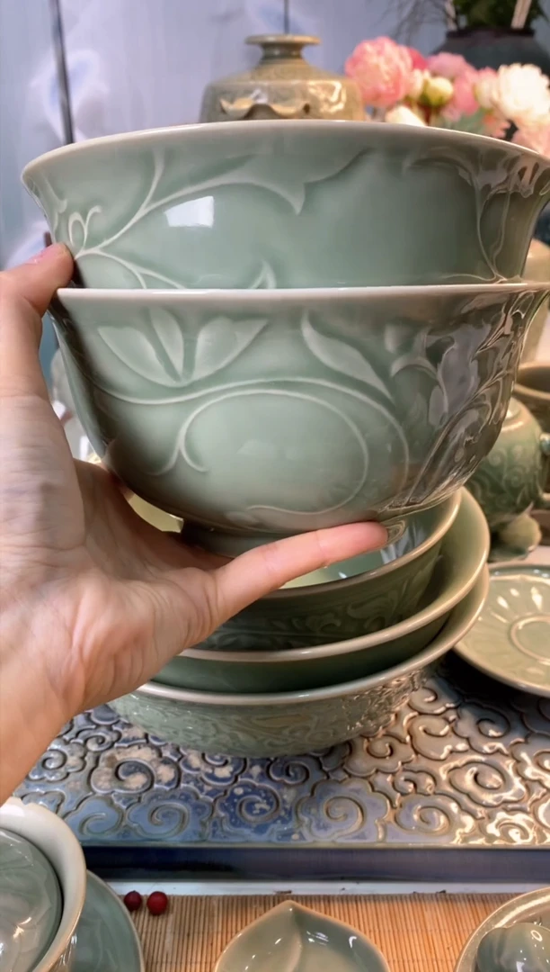 【闪购商品】7英寸玉兰碗【b000027】两个 微瑕