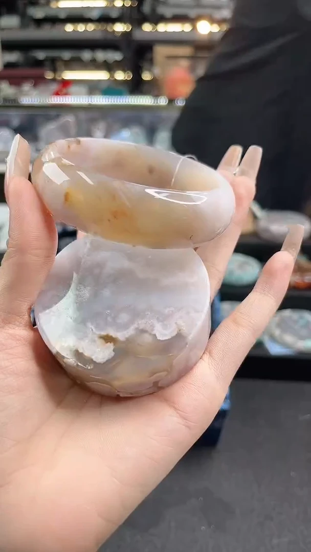 未镶嵌手镯石英质玉64圈口（赠品镯心）10265