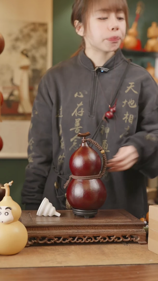 【闪购商品】133号精品天然大漆工艺防渗内胆酒葫芦~