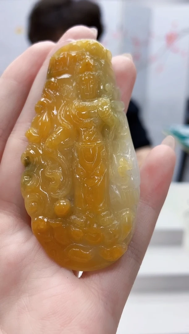 定制翡翠未镶嵌4688jw-毛货挂件86
