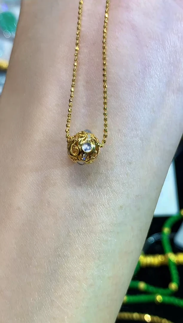 套链18K金镶嵌翡翠多样性发其一