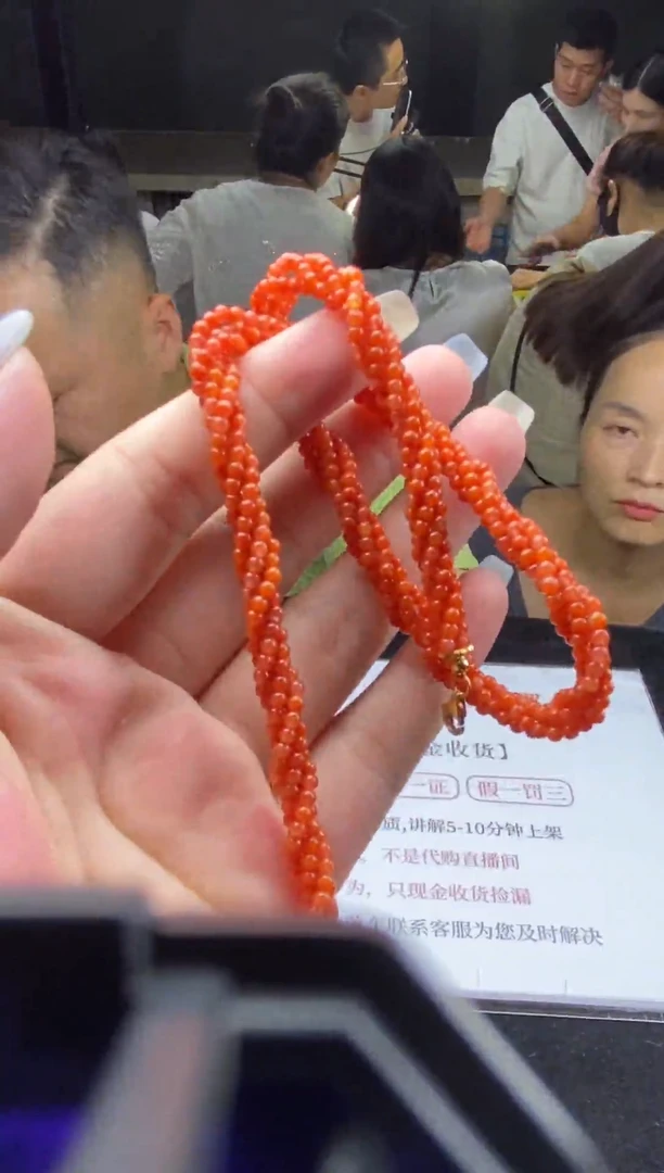南红玛瑙银S925镶嵌项链项链-X2968