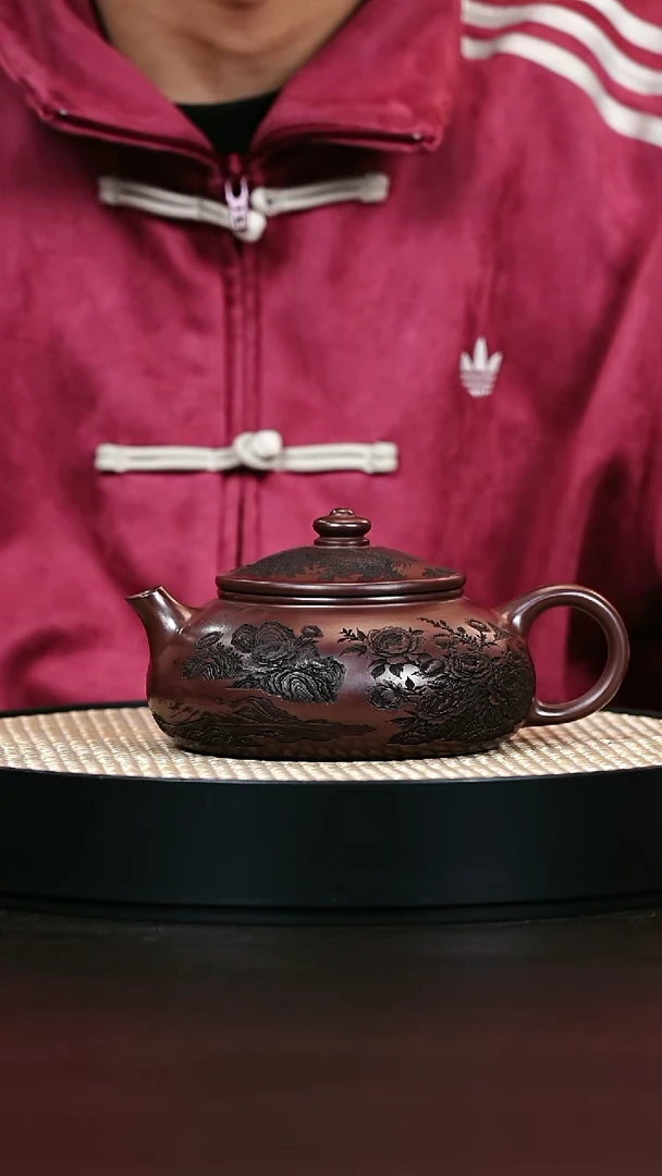 茶壶紫砂石红 寒江500cc