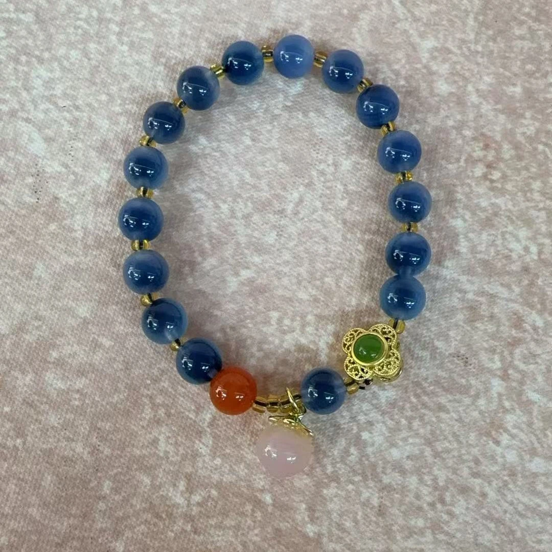 H134 精致水晶手串夏日水蜜桃