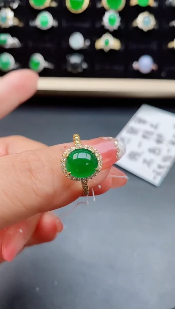 【闪购商品】翡翠戒指银S925镶嵌508500