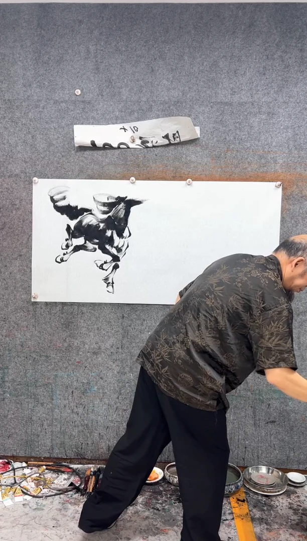 国画锌*八骏 带收藏证书