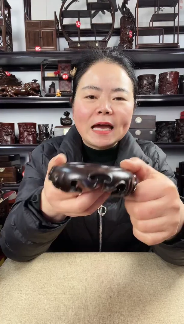 木小卷边圆老李红木工艺品