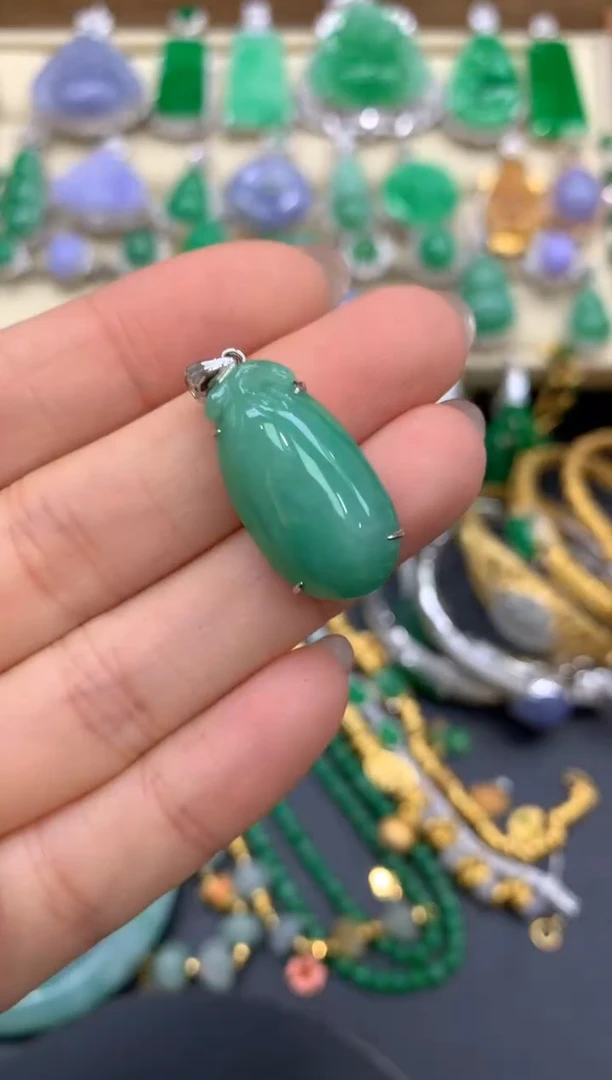 【闪购商品】翡翠颈饰18K金镶嵌293-中国好珍宝