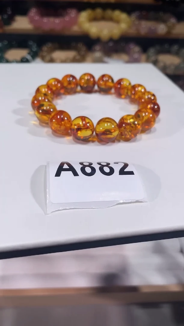 手链琥珀未镶嵌A882花珀手链