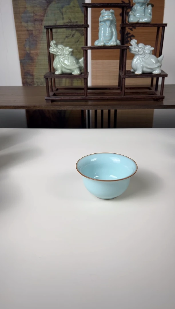 【闪购商品】杯珑匠天青圈足大压手120cc微