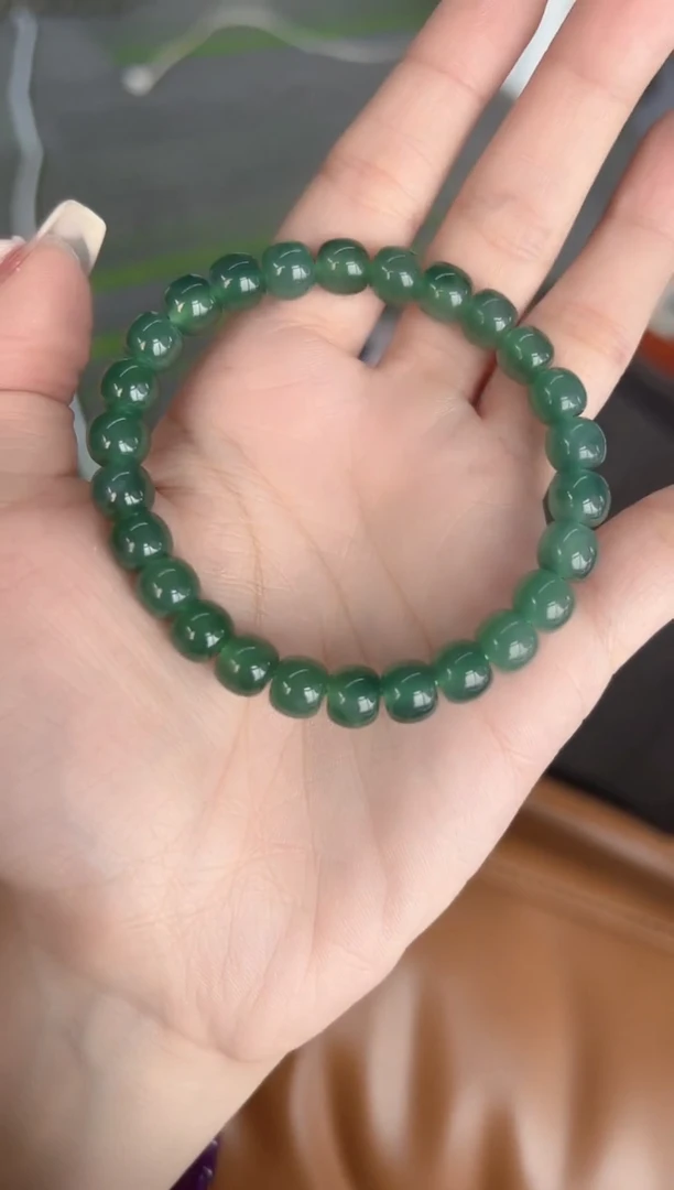 未镶嵌手链翡翠PY052翡翠8m单圈手串