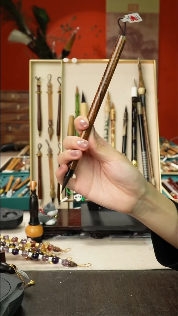 31号孤品高货毛笔链接 清水试笔 蘸墨不退