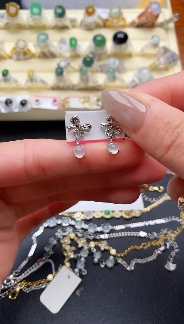 【闪购商品】翡翠戒指银S925镶嵌缅甸翡翠3  10+5