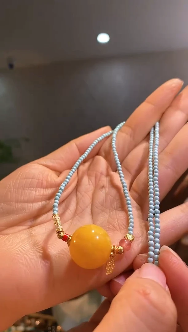 未镶嵌颈饰琥珀天然琥珀蜜蜡