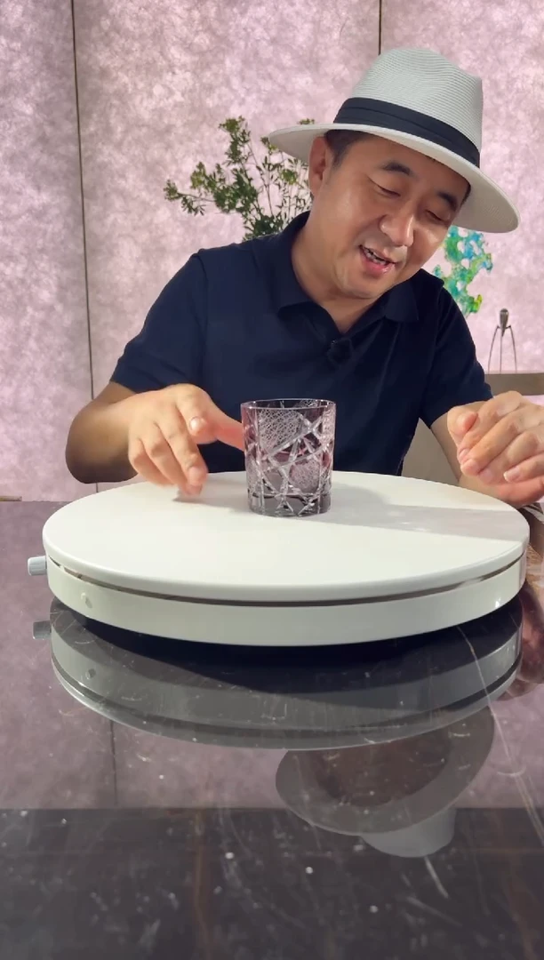 摆件紫色闪电刻花杯