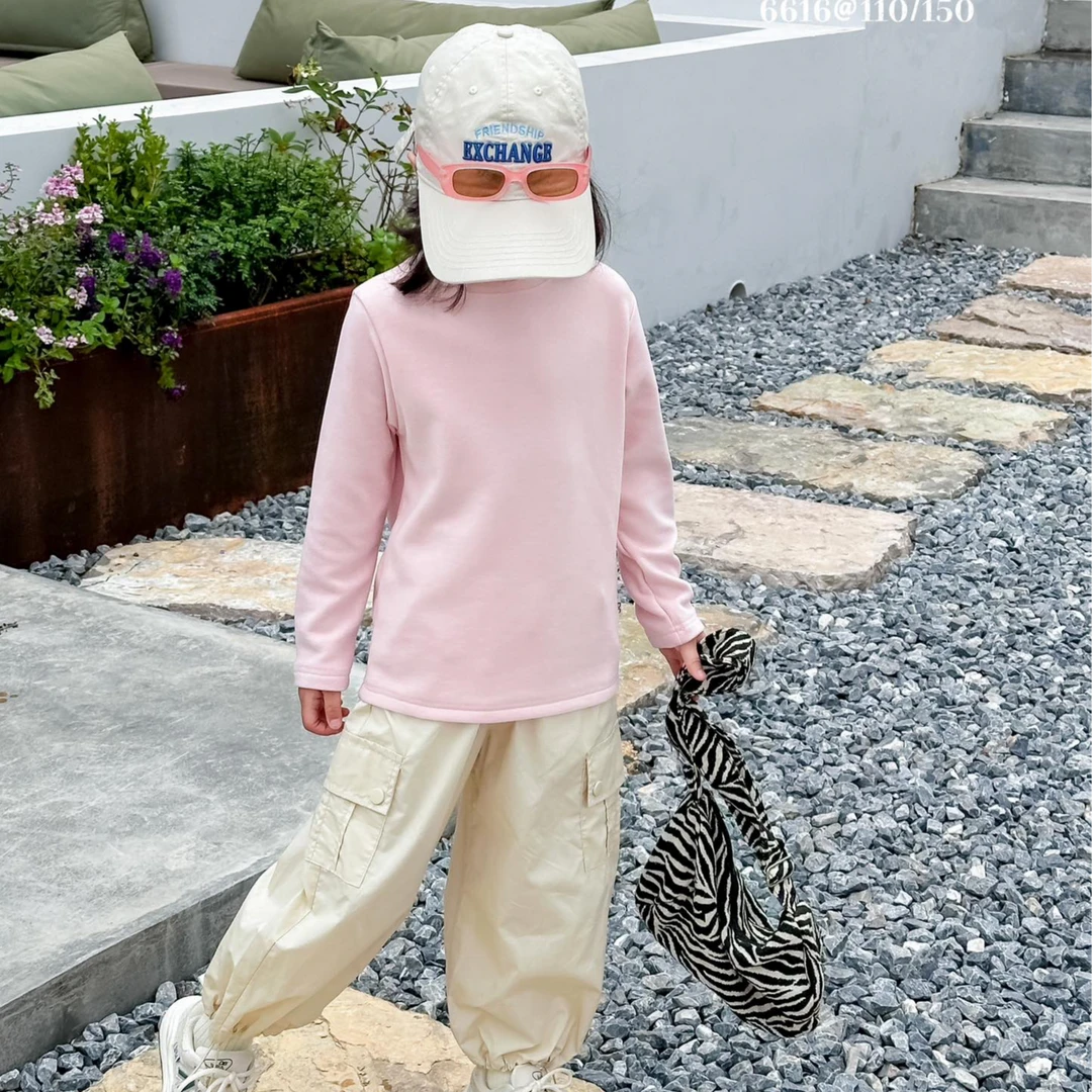 蝴蝶结卫衣打底时尚百搭女孩保暖时尚春秋可爱打底衫6616