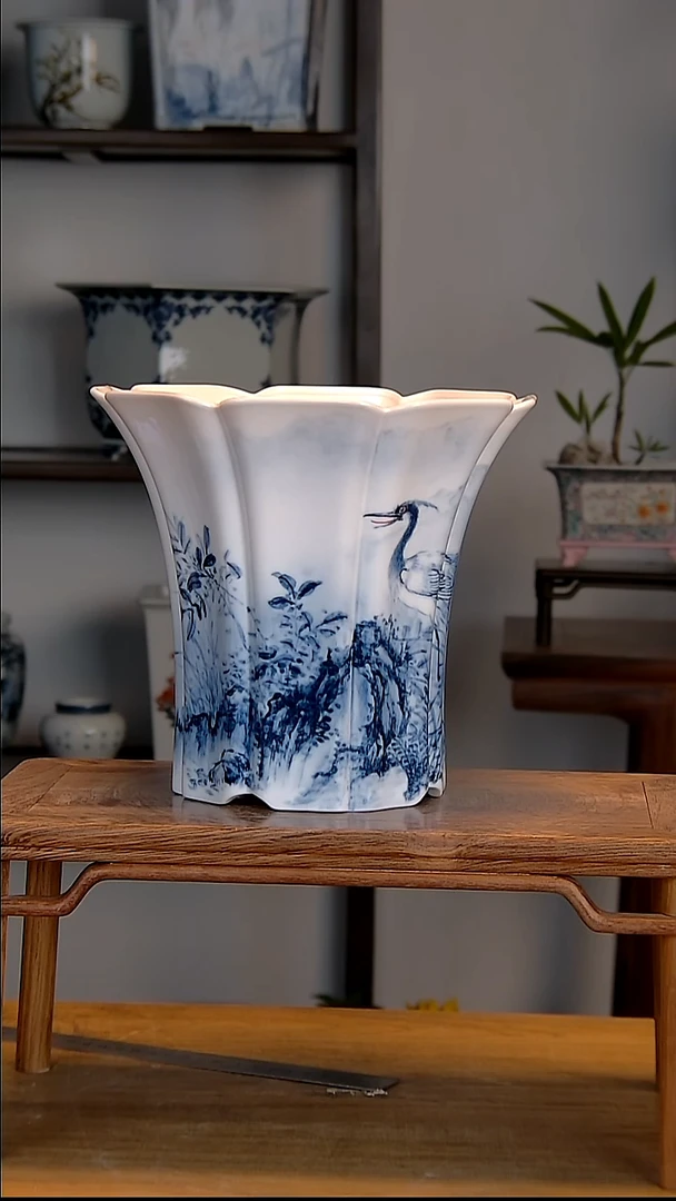 景德镇陶瓷手工花盆