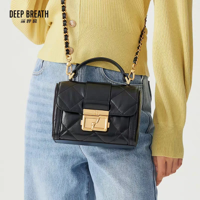 DEEP BREATH深呼吸 女包金属链条包斜挎手提包AB10239