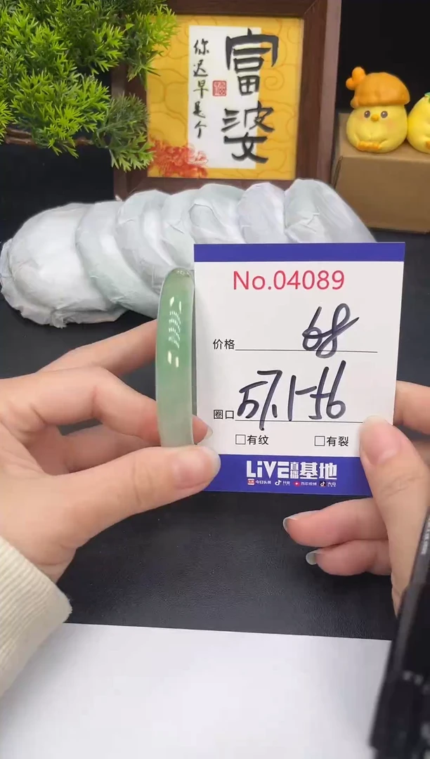 未镶嵌手镯翡翠4089