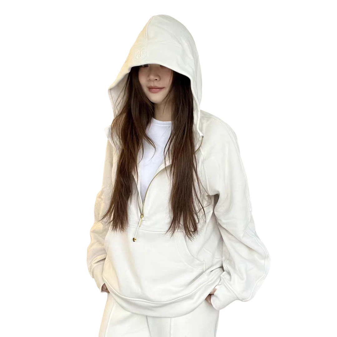 lululemon/露露乐蒙Scuba H-Z Long 带帽半拉链长款卫衣