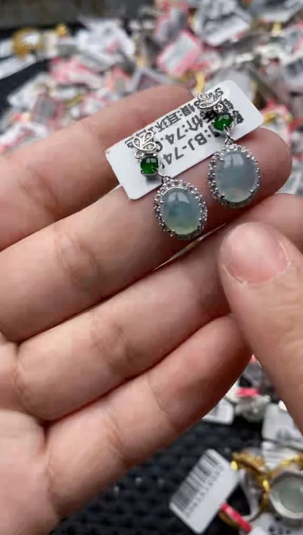 【闪购商品】翡翠戒指银S925镶嵌99999---6