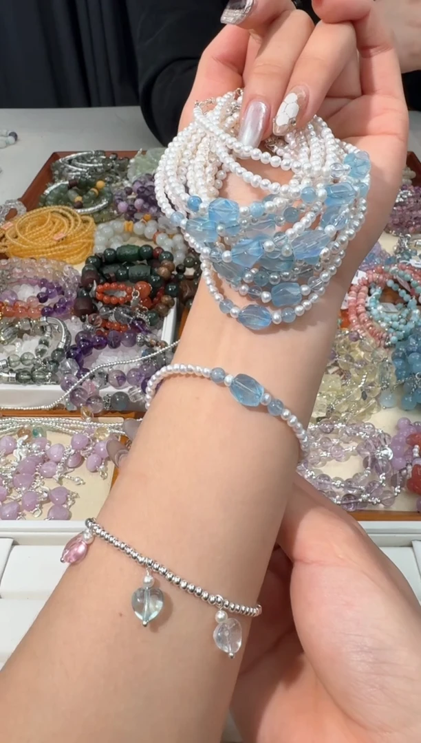 【闪购商品】淡水珍珠手串未镶嵌E003珍珠海蓝随行设计款