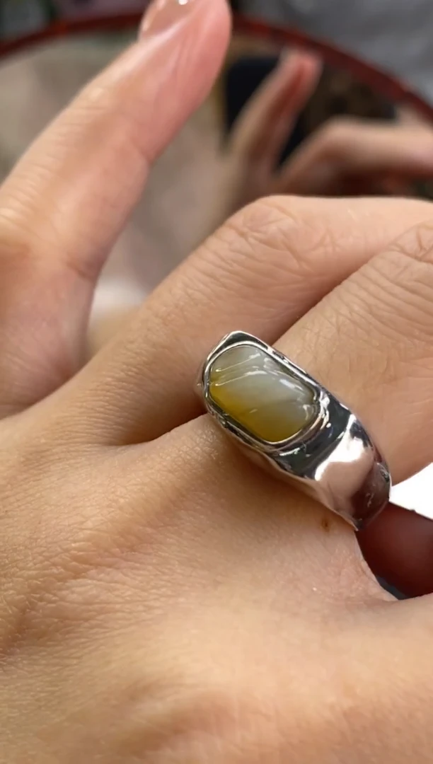 颈饰银S925镶嵌翡翠净货17719