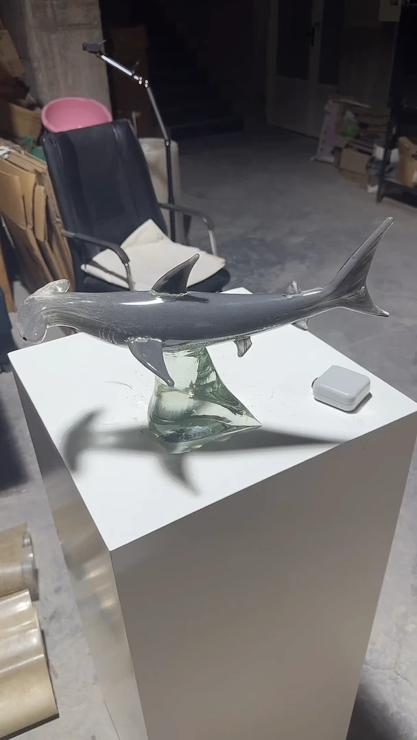 手工艺品琉璃手工琉璃鲨鱼摆件