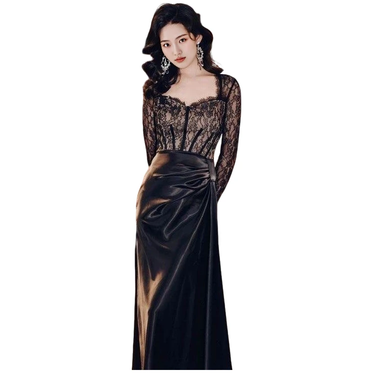 最新1【海燕700-770】长裙秋季常规高腰拖尾裙子连衣裙夏季中长款