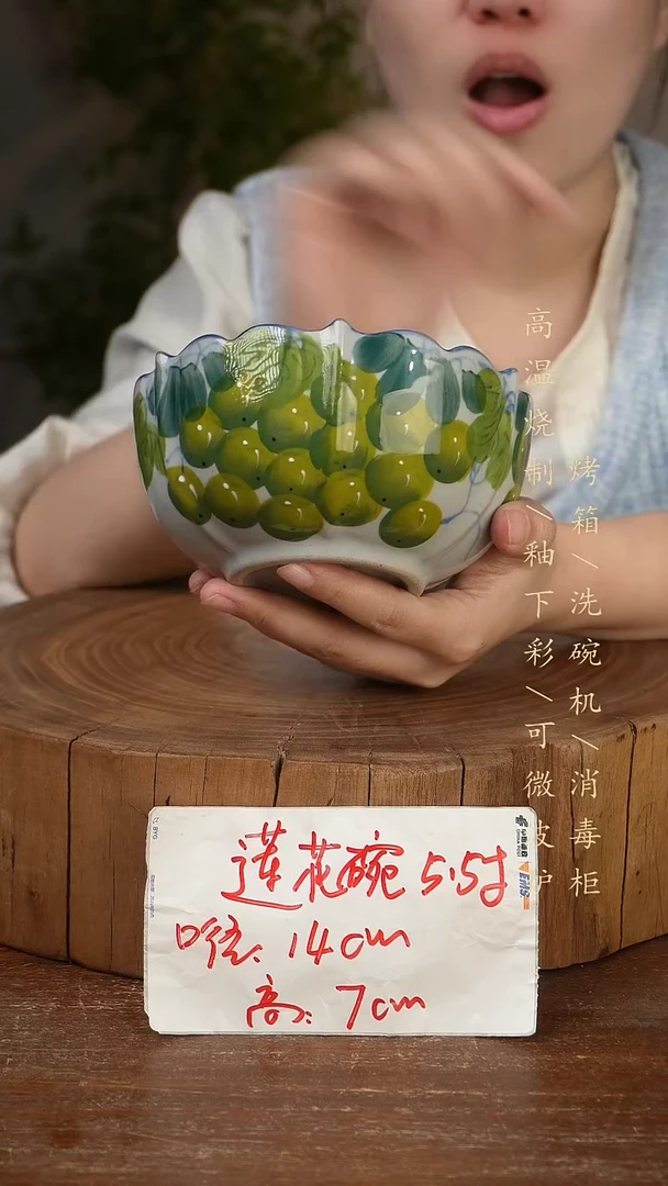 碗瓷景德镇手工手绘高温瓷釉下彩