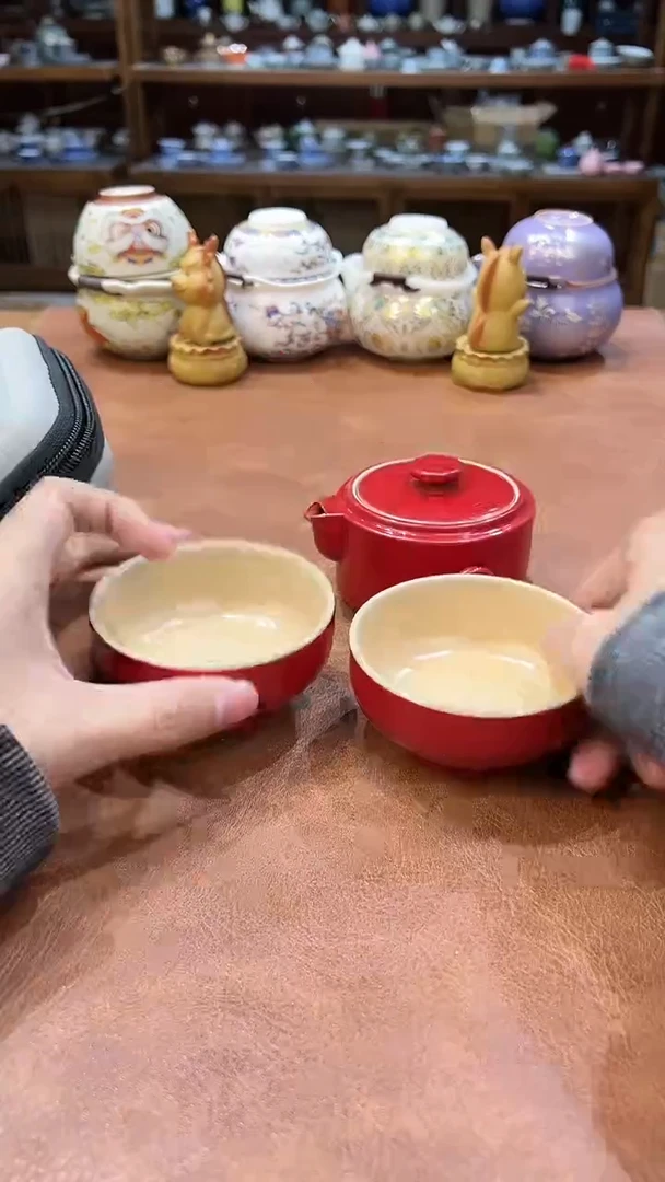 真的很便宜会开片的旅行茶具