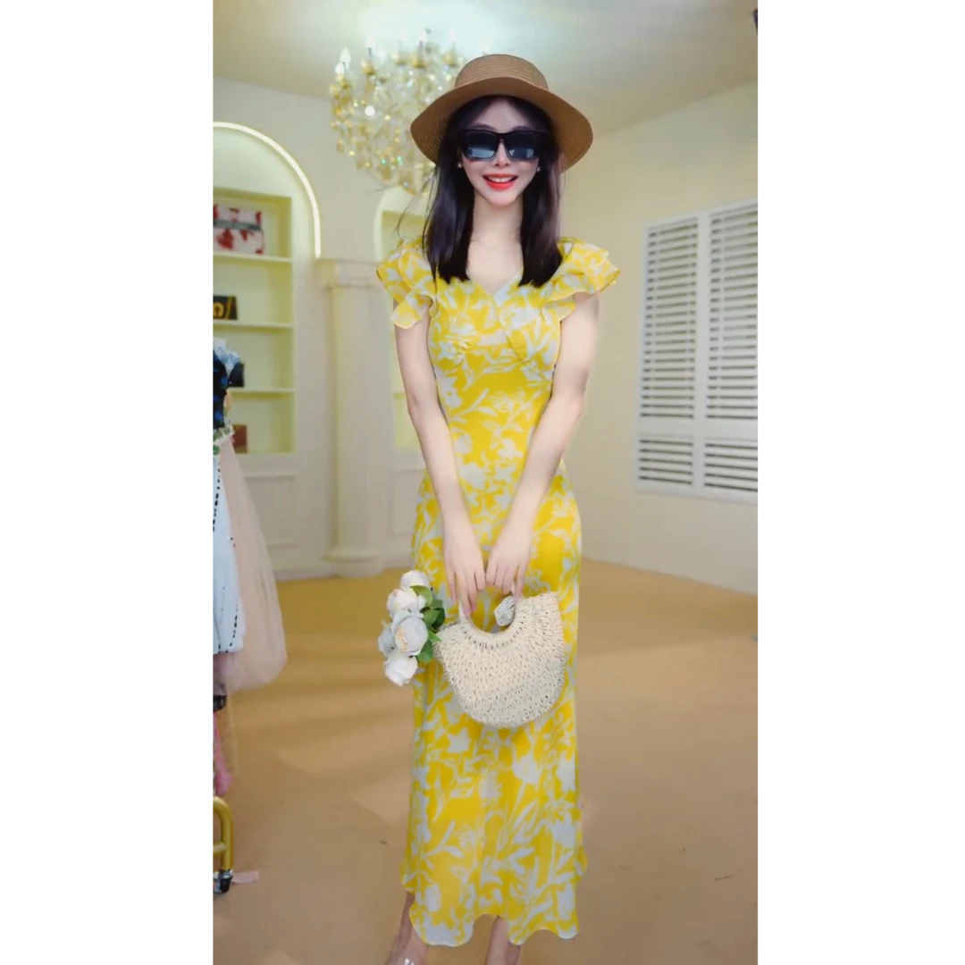 【赠送运费险】夏季法式高品夏季显气质休闲风显瘦连衣裙J47168