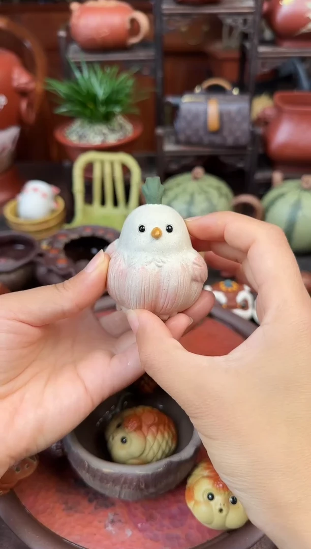 紫砂茶宠紫砂算鸟