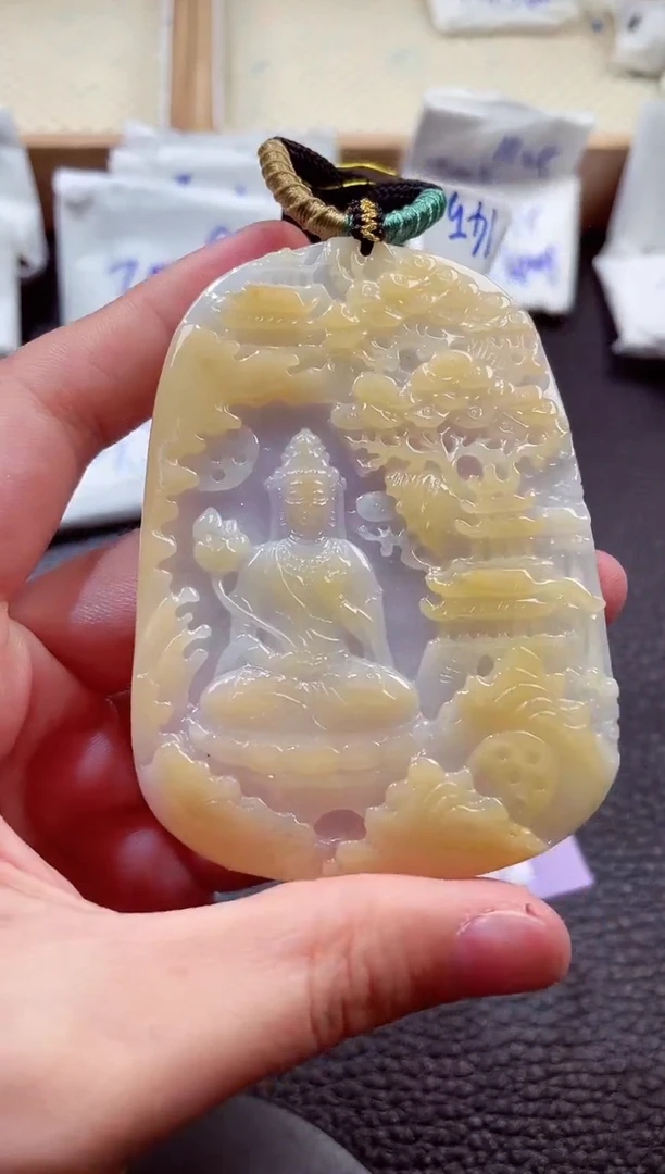 翡翠未镶嵌颈饰00001624观音