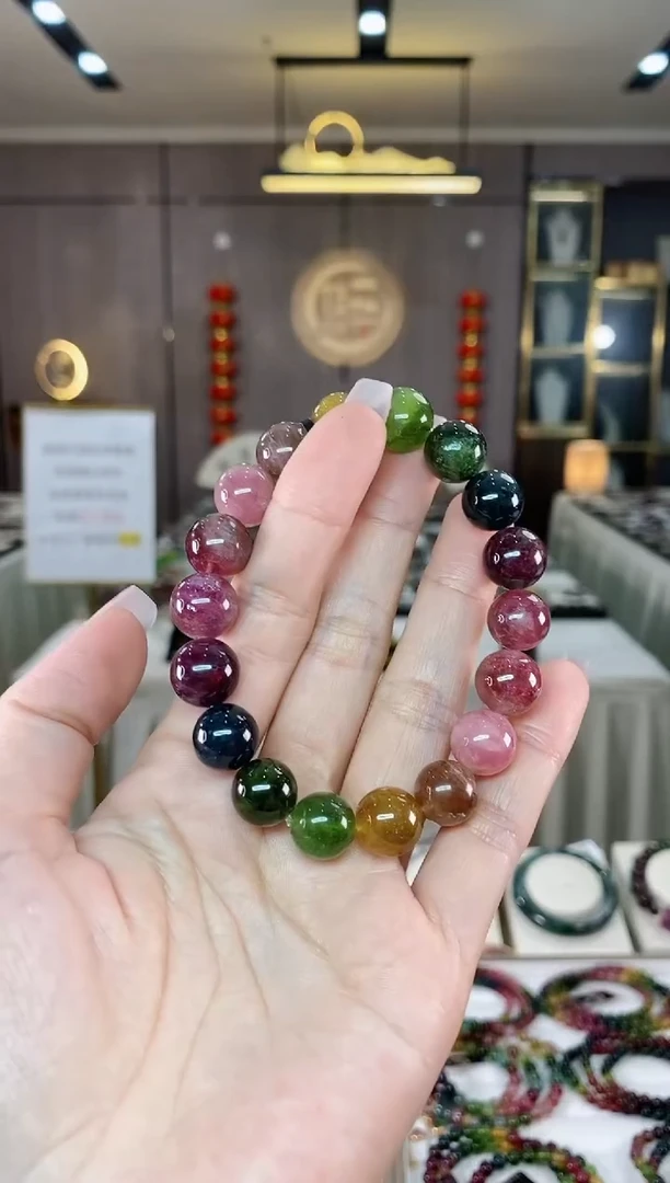 【闪购商品】碧玺单圈手串11mm+未镶嵌（多样性发一条）hon