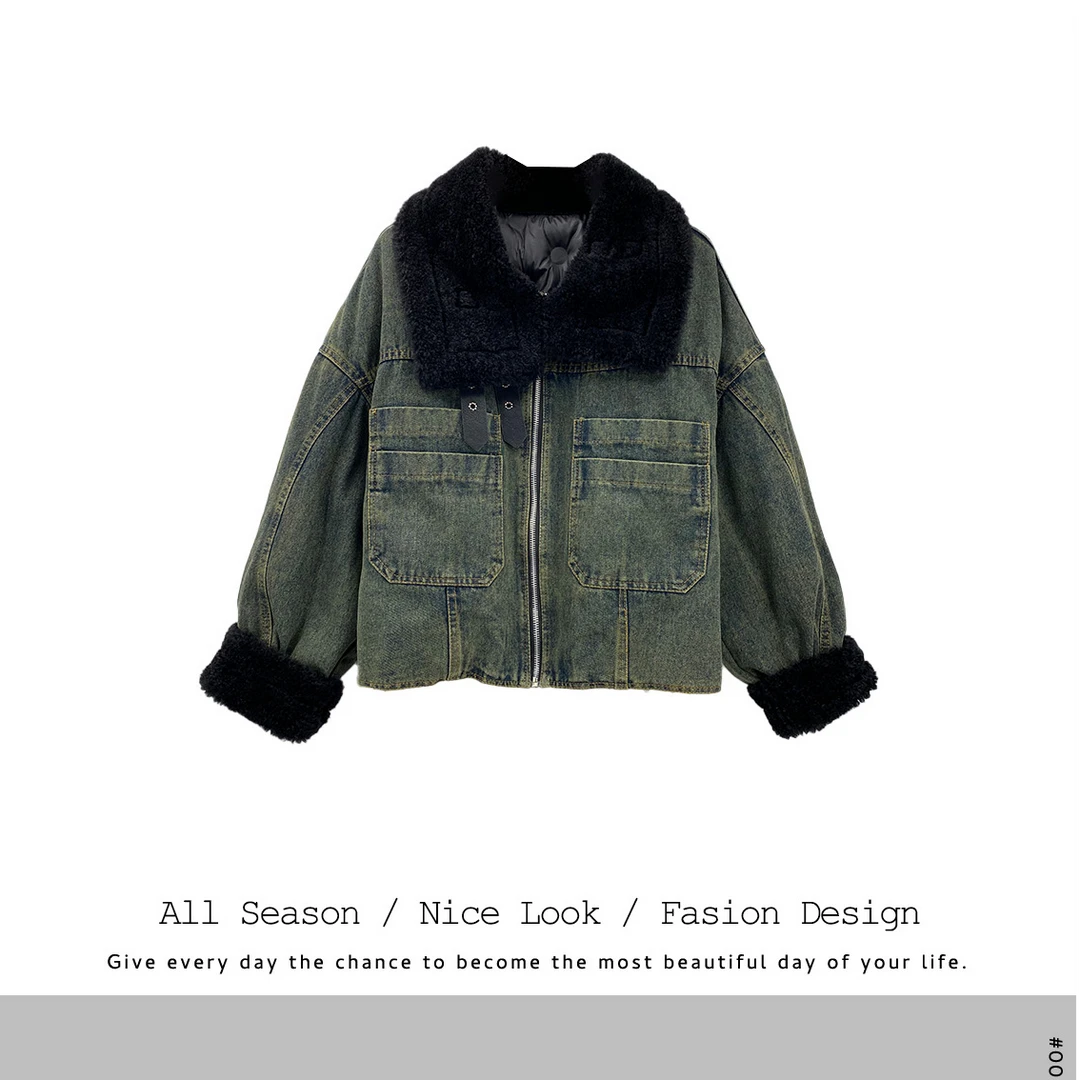 133  欧货潮流时尚复古休闲百搭宽松长袖外套  款号#58122