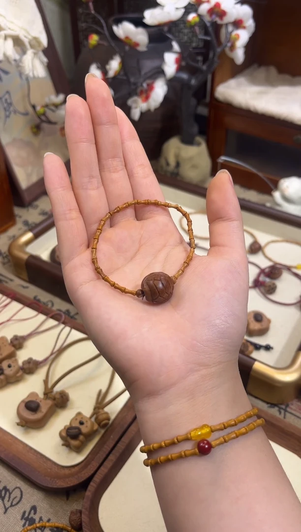 手串桃核【桃缘行】竹节「富甲」桃木桃核辟、挡、驱、护 备注手围