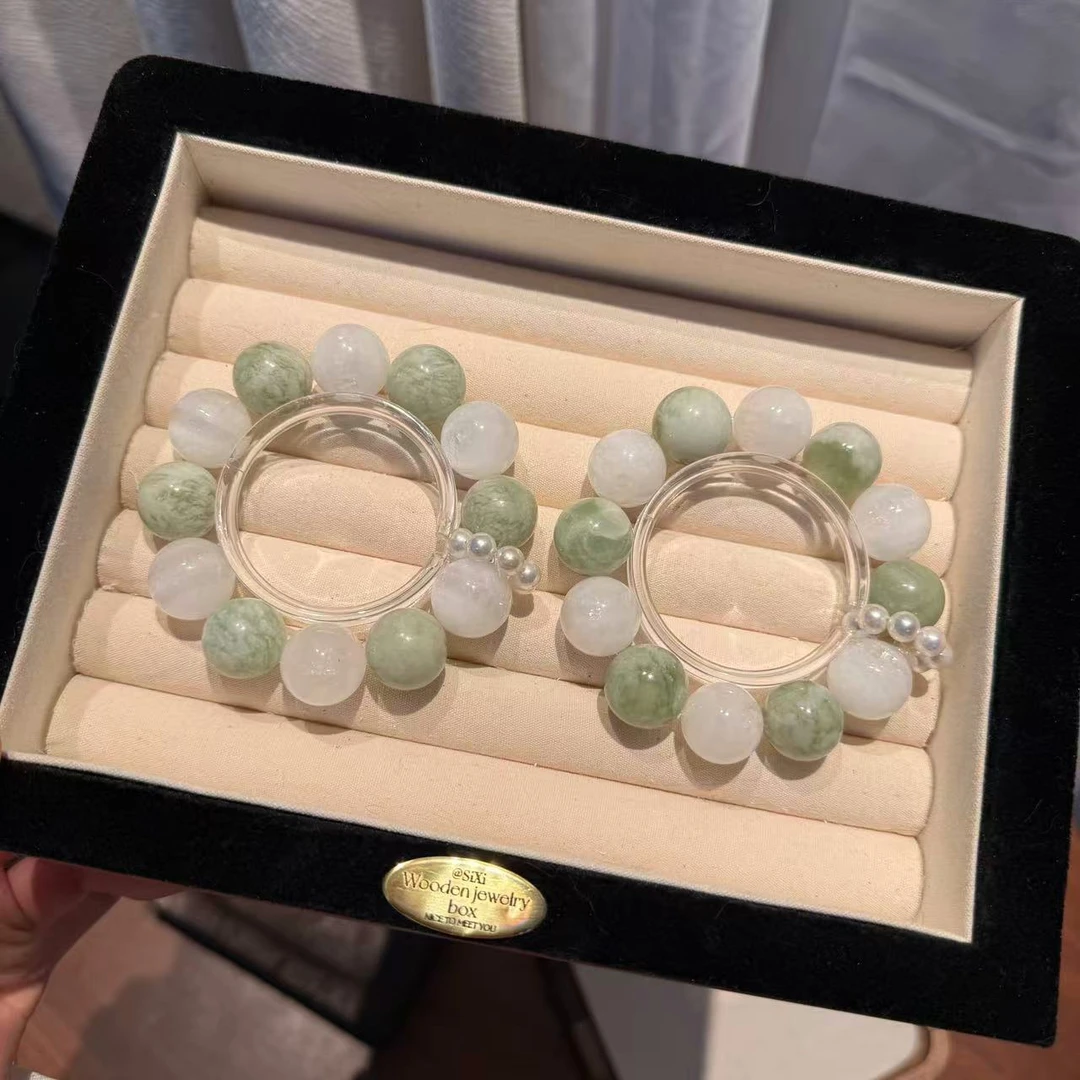 「在野」白幽灵岫玉水晶手串手链 多样性发其一ZW560