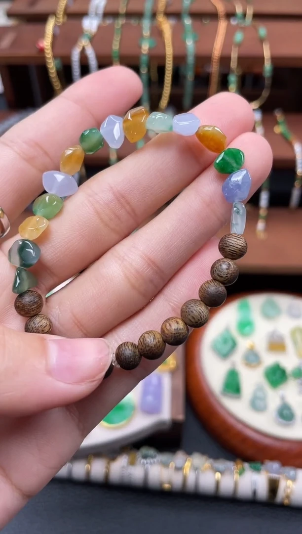 【闪购商品】翡翠套链未镶嵌一个  JK317