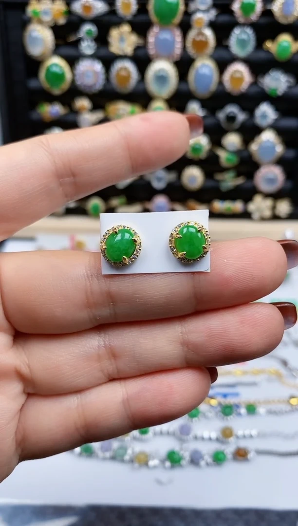 银S925镶嵌戒指翡翠275