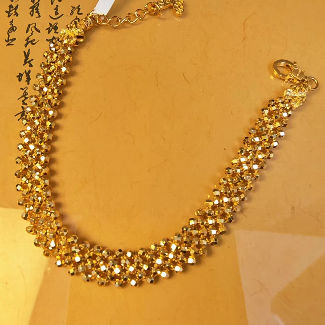 足金999素金蹦迪珠手表链手链 05270014