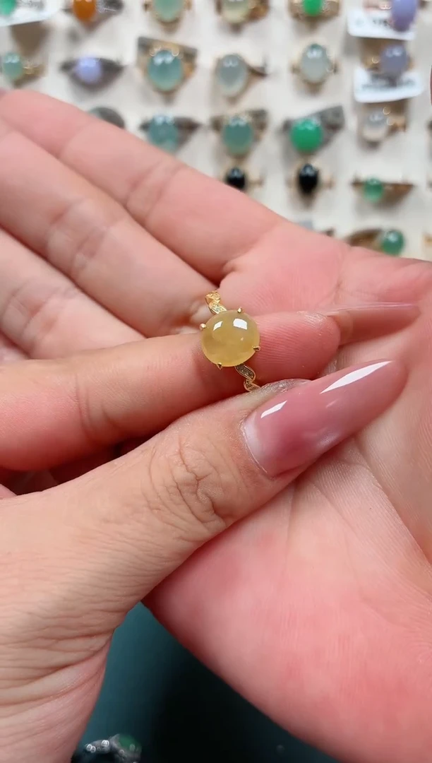银S925镶嵌戒指翡翠.