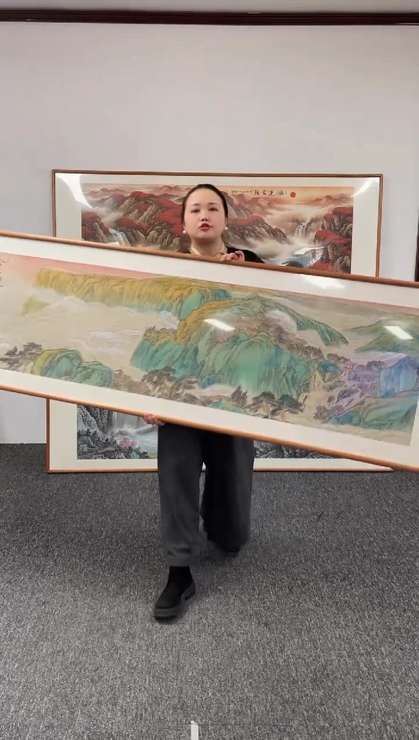 【闪购商品】国画金山揽胜210*60曹勇强老师