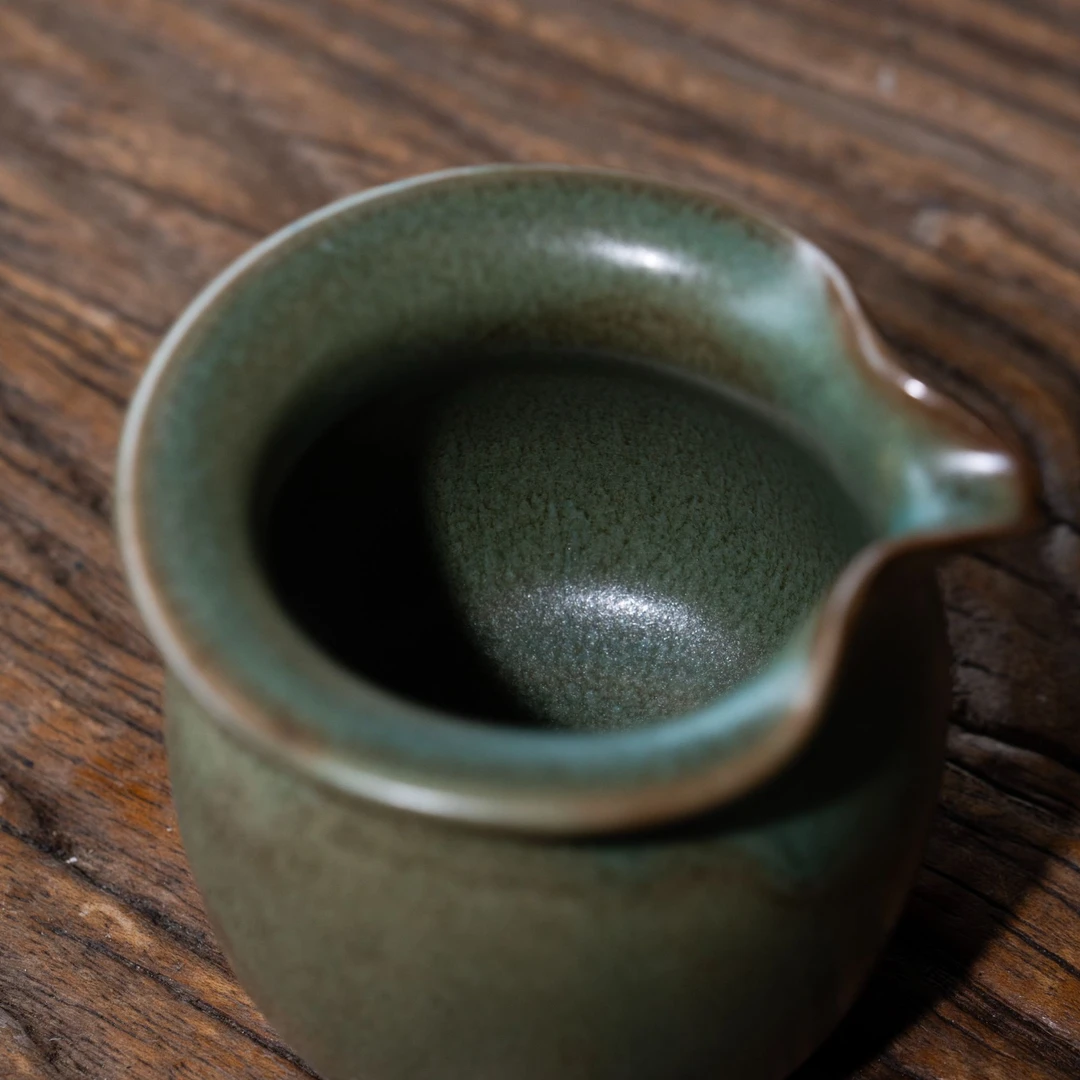 【广达窑艺·茶具/茶器】寨沟陶瓷大号手抓壶绿公道杯家用公杯分茶
