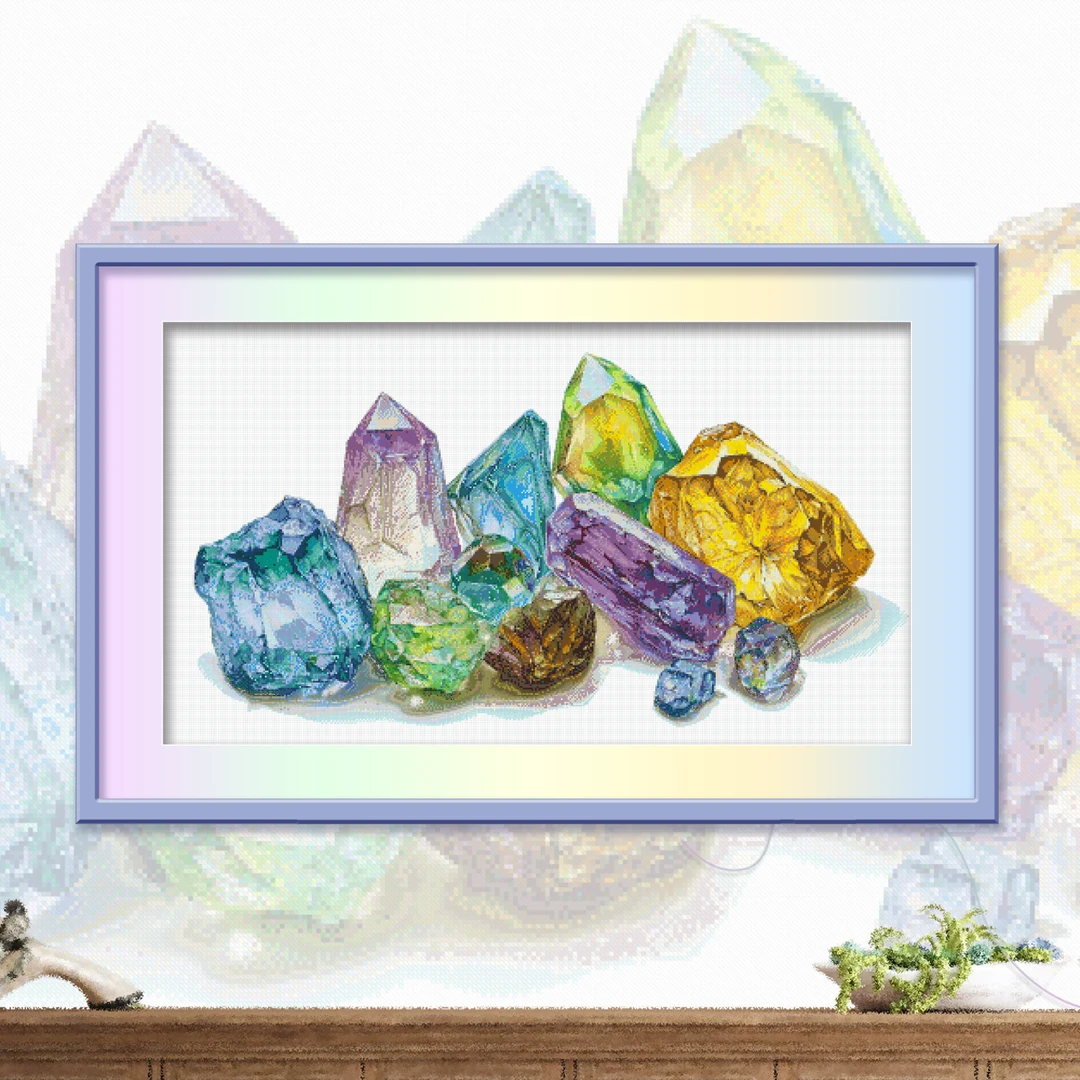 KS十字绣水晶奇缘新款自己绣手工清新印花水晶画