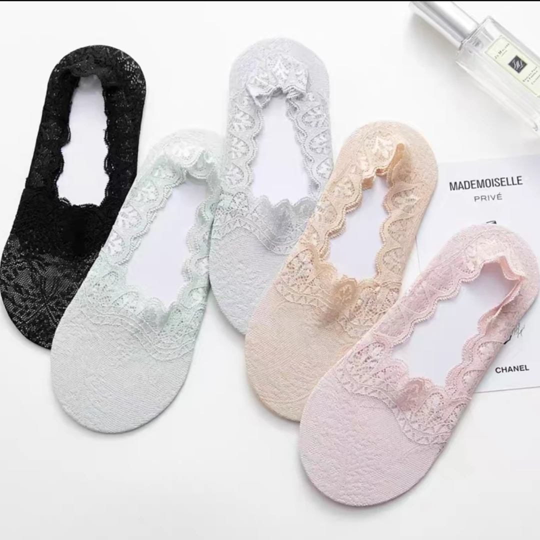 夏季薄款蕾丝少女隐形袜0419