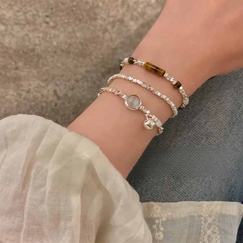 钛钢手链 碎银几两~猫眼石铃铛串珠手链女精致轻奢小众高级感